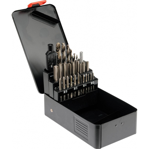 Мітчики Ø= M3, М4, М5, М6, М8, М10, М12 мм кпл. 29 шт., компл