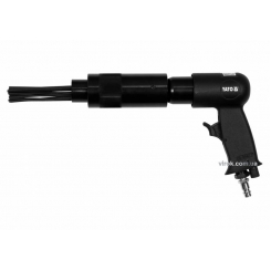 Пневматичний молоток з голковим долотом YATO: спож. повітря-113 л/хв, тиск-6.3 Bar, 19 голок