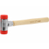 Молоток по бруківці YATO обух з високопружного ПЕ m= 2870 г Ø= 80 мм, дерев'яна ручка, заг l= 550 мм