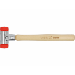 Молоток по бруківці YATO обух з високопружного ПЕ m= 2870 г Ø= 80 мм, дерев'яна ручка, заг l= 550 мм