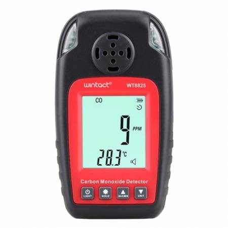 Монітор окису вуглецю CO термометр (0-1000 ppm, 0-50 ° C) WINTACT WT8825