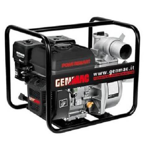 Мотопомпа Genmac, 133л/хв/8куб.м/година, паркан 6м, патрубки 25мм (1"), двигун Rato RS100-1.5кВт/1,6л.с, вага 12,5кг.