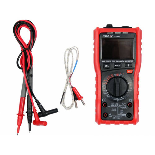 Мультиметр TRUE RMS Z електричних параметрів YATO з LCD-цифровим діапазоном 9999 [30]