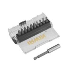 Набір 25 мм біт 10 штук: PH1/PH2/PH3/PZ1/PZ2/PZ3/T15/T20 (×2)/T25. магнітний тримач для біт у пластиковому кейсі
