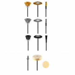 Набір аксесуарів для міні дрилі, щітки, толі, 15 шт.