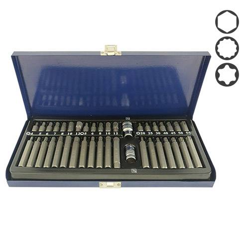 Набір біт 10мм HEX, TORX, SPLINE 40од. СТАНДАРТ SDBS0040