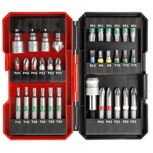 Набір біт 34 шт, кейс S-Box, KWB (108801)