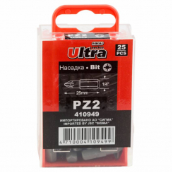 Набір біт PZ2x25мм 1/4" 25шт S2 ULTRA (4010502)