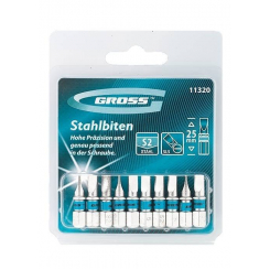 Набір біт SL5, 0х25, сталь S2, 10шт.// GROSS