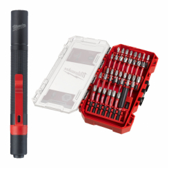 Набір біт ShW PACKOUT MILWAUKEE, 38шт + ліхтар IPL