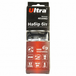 Набір біт Spline 10мм 6шт S2 (пласт кейс) ULTRA (4016982)