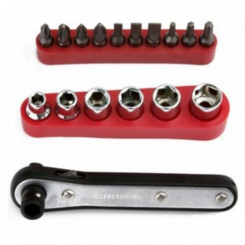 Набір біт і головок S&R 17 шт із тріскачкою