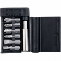 Набір біт, магнітний адаптер для біт, сталь 45Х, 7 предметів у пластиковому боксі, SPARTA