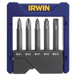 Набір біт посилених в футлярі 5 шт. (PH2,PZ2,T15,20,25), IRWIN