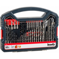 Набір біт та свердел 62 шт, PROMO KWB (109106)