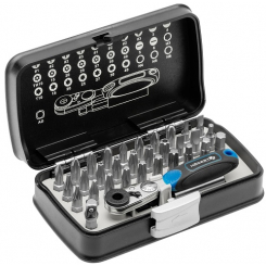 Набір біт з трищіткою, 33 шт. HOEGERT SL/PH/TORX/HEX HT1R460