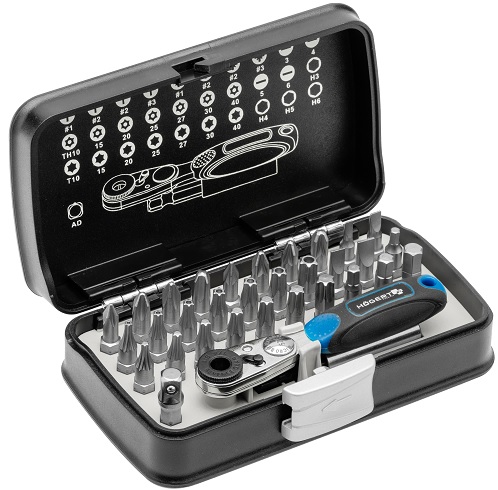 Набір біт з трищіткою, 33 шт. HOEGERT SL/PH/TORX/HEX HT1R460