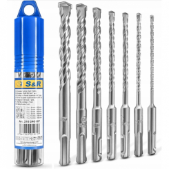 Набір бурів S&R Meister sds-plus 7 шт у тубусі