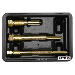 Набір для очищення свічок розжарювання YATO: M10 x 1 мм, M12 x 1.25 мм, Cr-V, 3 шт кейс