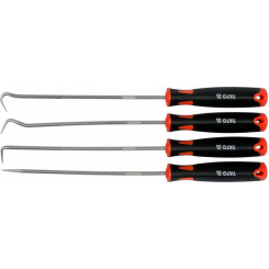 Набір довгих гачків з ручкою YATO і шило l= 240 мм, компл. 4 шт