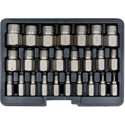 Набір екстракторів для видалення зломаних гвинтів YATO: Ø= 3-23 мм, 25 шт