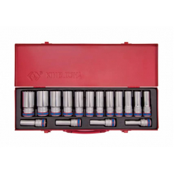 Набір головок 1/2" 6-гранн. довгих 16 одиниць