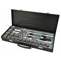 Набір головок 1/2" 8-32мм 25од мет.кейс