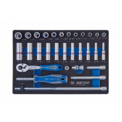 Набір головок 1/4" 31 одиниць 6-ти гранних