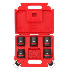 Набір головок 1'' SKT SHOCKWAVE MILWAUKEE, (27-36мм) (5шт), пластиковий кейс