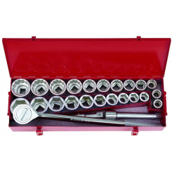 Набір головок 3/4" 25 одиниць 22-50 мм 7/8"-2" ( 6-гранн, 12-гранн.)