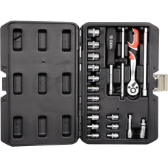 Набір торцевих головок YATO, М 3,5-14 мм. 1/4'', l = 25 мм, 20 шт., Компл