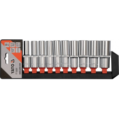 Набір торцевих головок YATO М10-24, l=76 мм із квадр. 1/2'', 10 шт. [5/10]
