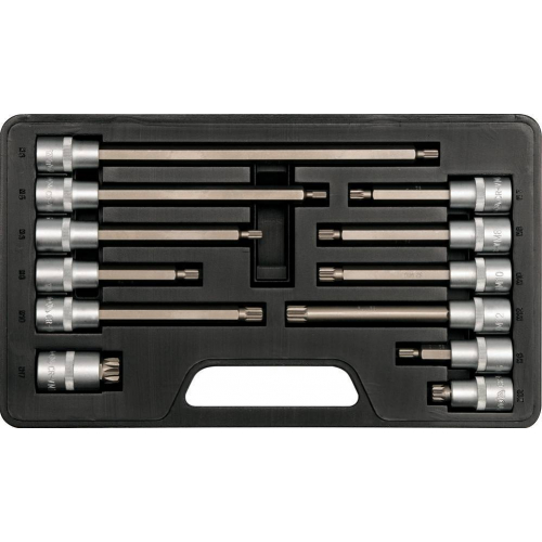 Набір торцевих головок YATO, SPLINE, 1/2" (12,5 мм), 12 шт [10], шт