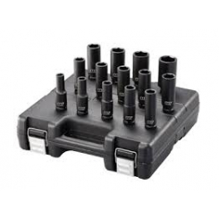 Набір головок ударних 1/2" 14од  10-27мм (подовж.) пластик.кейс