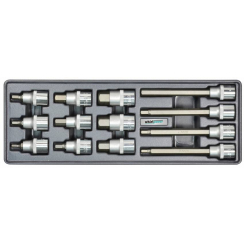 Набір головок зі вставкою Hex 5-19мм 1/2" 13од ложемент