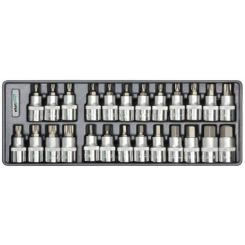 Набір головок зі вставкою Hex, Torx, Spline 1/2" 25од ложемент