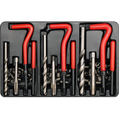 Набір інструментів та деталей. для ремонту різьблення YATO, М6х1, 0, М8х1, 25-10, 8 мм М10х1, 5-13, 5 мм 88 ел,