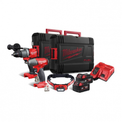 Набір інструментів акумуляторних MILWAUKEE, M18 FPP2C2-502XL (зарядний пристрій, 2 акумулятора M18 B5 5Аг, дриль-шуруповерт з уд