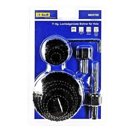 Набір кільцевих пил по дереву S&R Meister 19-82 мм