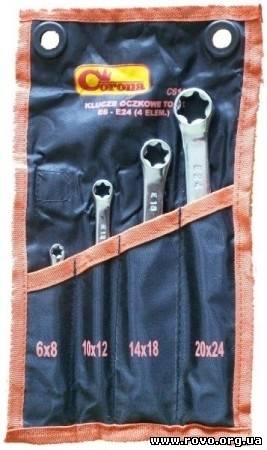 Набір ключів TORX E6-E24 мм CORONA 4 ел.