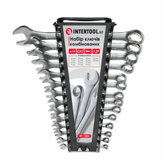 Набір ключів комбінованих 14 од., 6-24 мм, Cr-V INTERTOOL HT-1252
