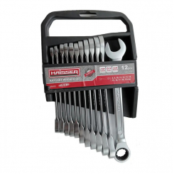 Набір ключів комбінованих, тріскачкових шарнірних 8 шт//Matrix