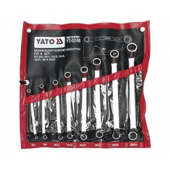 Набір ключів накидних вигнутих YATO, хромванадій, М=6х7-20х22 мм, 8шт. [6], шт