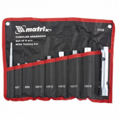 Набір ключів торцевих трубчастих, 9 предметів, MTX.