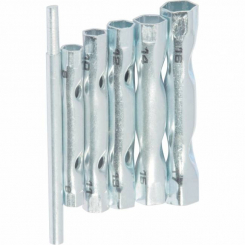 Набір ключів-трубок торцевих, 8х17 мм, воріт, оцинковані, 6 шт, SPARTA