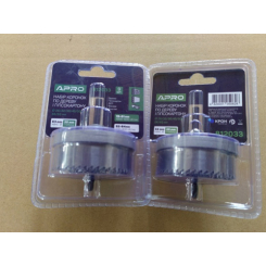 Набор коронок по дереву и гипсокартону 9 предметов, глубина 20мм (26/32/36/45/50/56/63) APRO