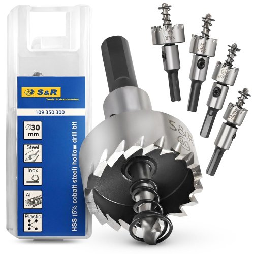 Набір коронок по металу S&R Meister Meister HSS M35 Co5% (у зборі) 5 шт