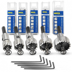 Набір коронок по металу S&R Meister Meister HSS M35 Co5% (у зборі) 5 шт