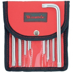 Набір коротких імбусових ключів TORX-TORX Tamper, 9 шт.: T10-T50, CrV, сатин, МТХ