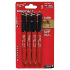 Набір маркерів INKZALL для стройплощадки тонкий - 4 ед.  (1 шт)